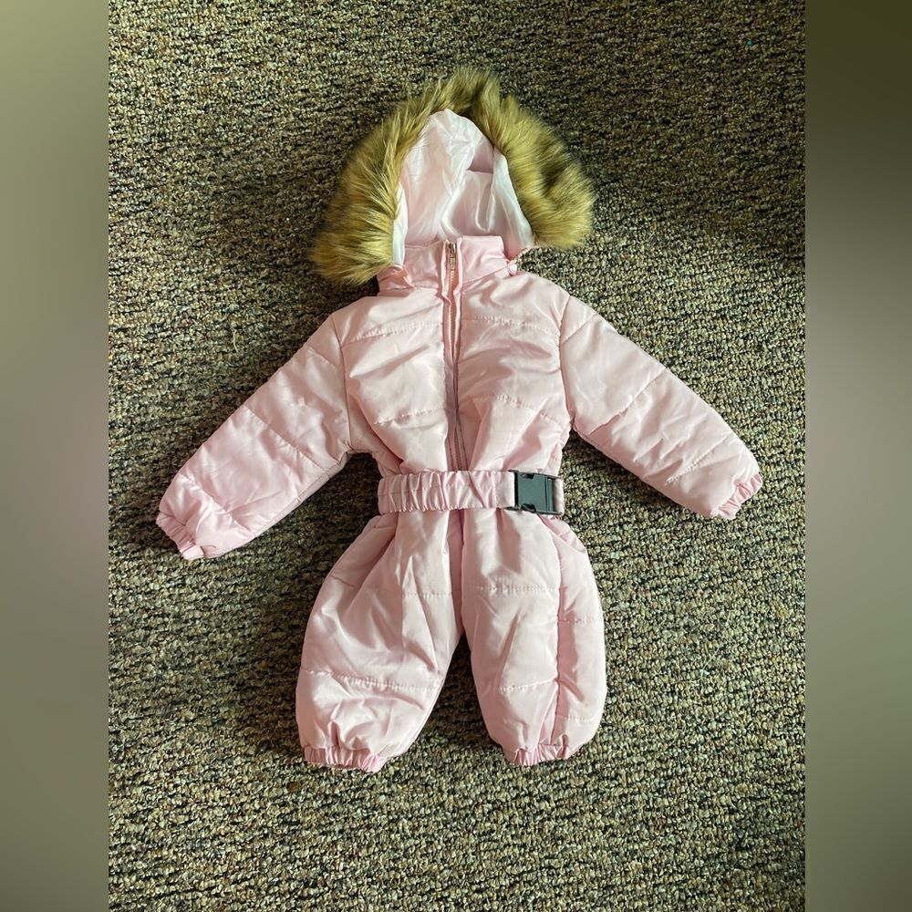 Nwot |Infant fur hoodie Bodysuit |Snowsuit